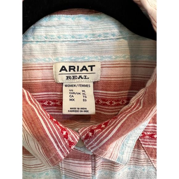 Ariat Pearl Snap Western Aztec Cowboy Long Sleeve Size XL a723 - Picture 4 of 4